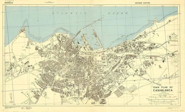 Historischer Stadtplan von Casablanca