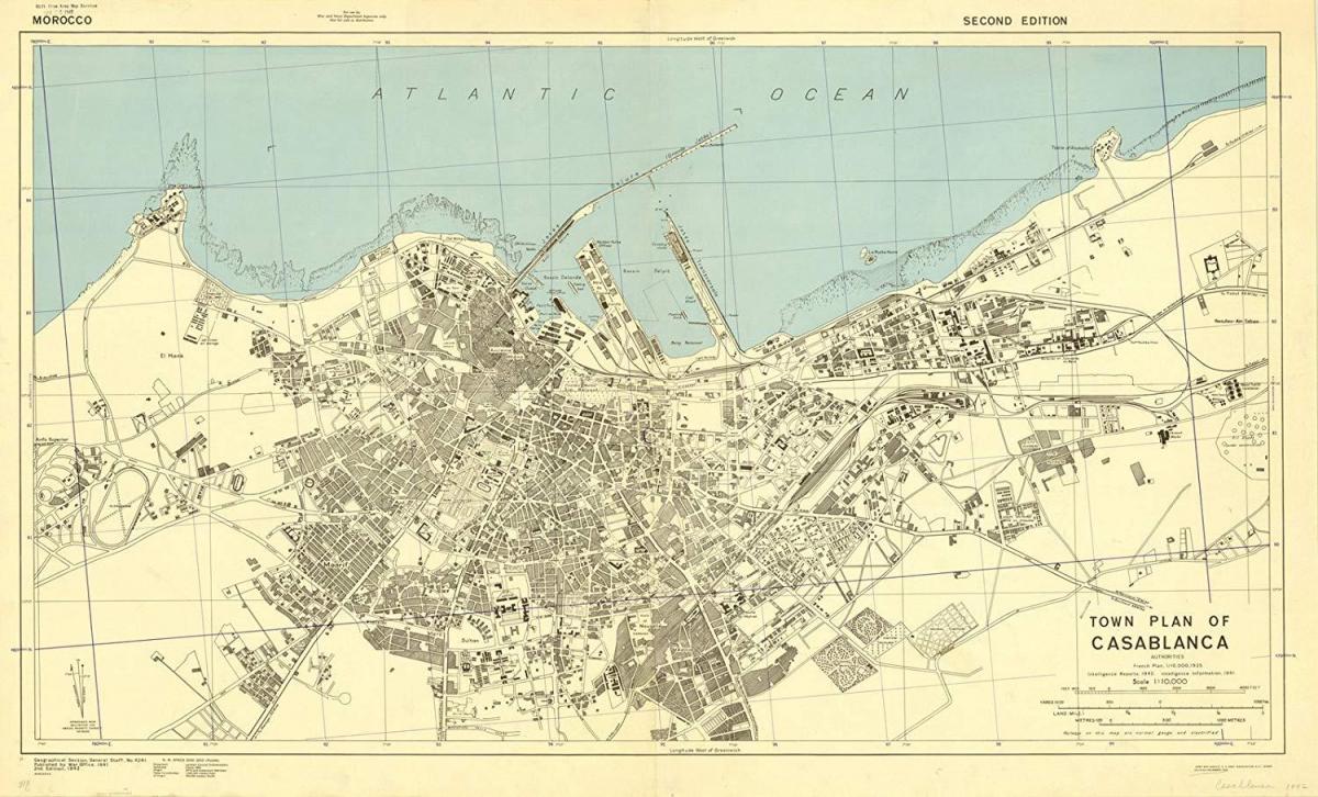 Historischer Stadtplan von Casablanca
